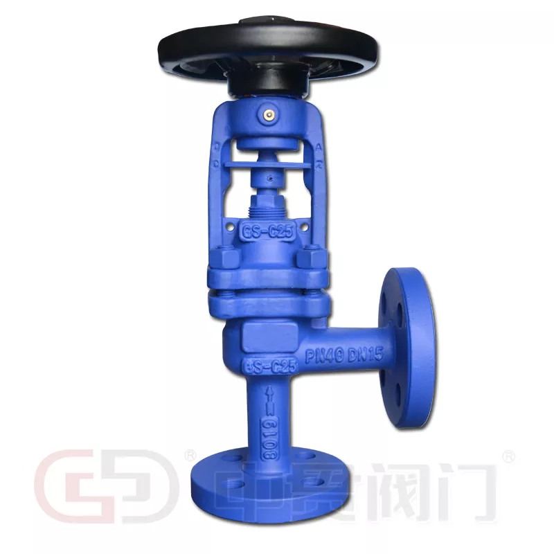 Din standardvinkeltyp Bellows förseglade Globe Valve